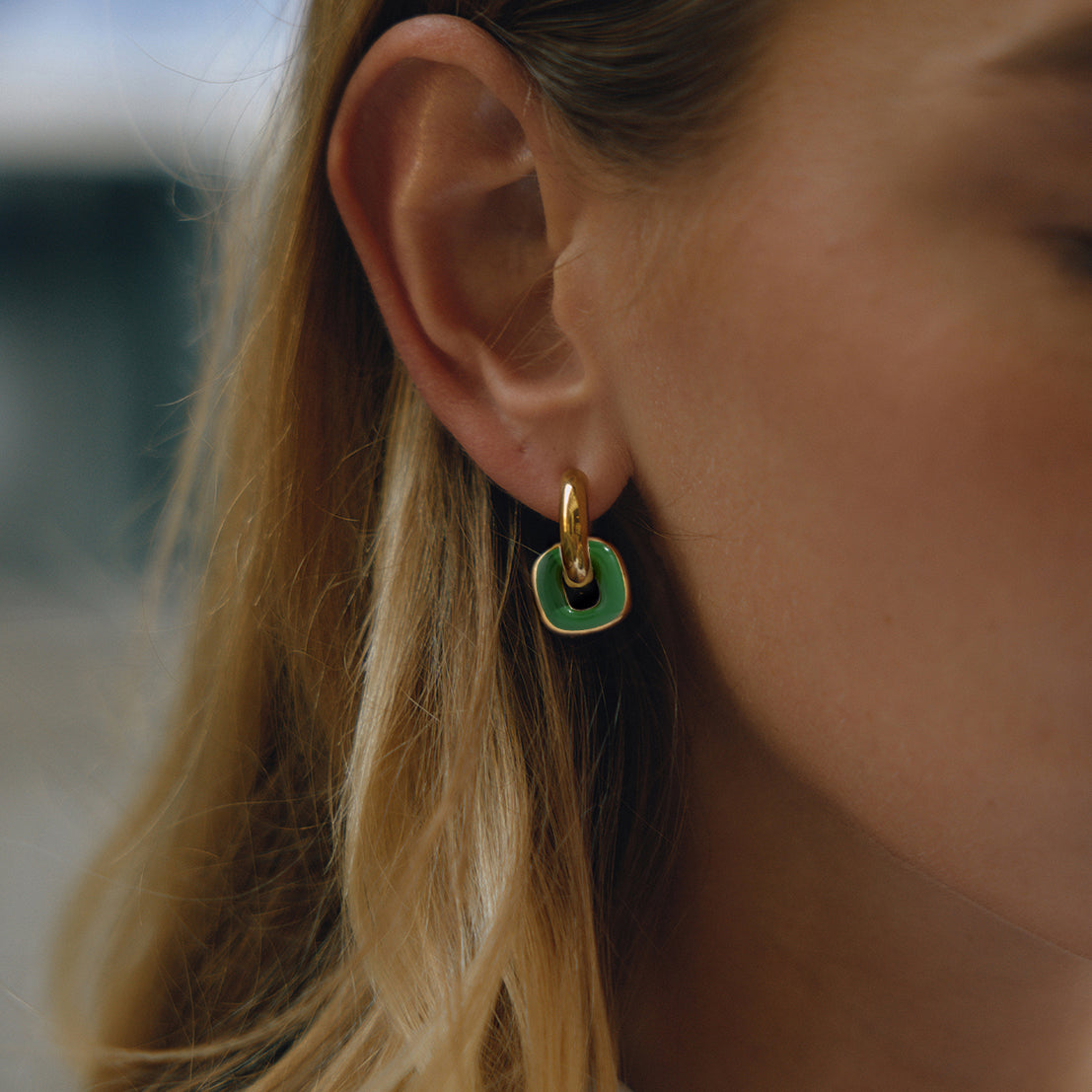 Color Pair Hoop Earrings