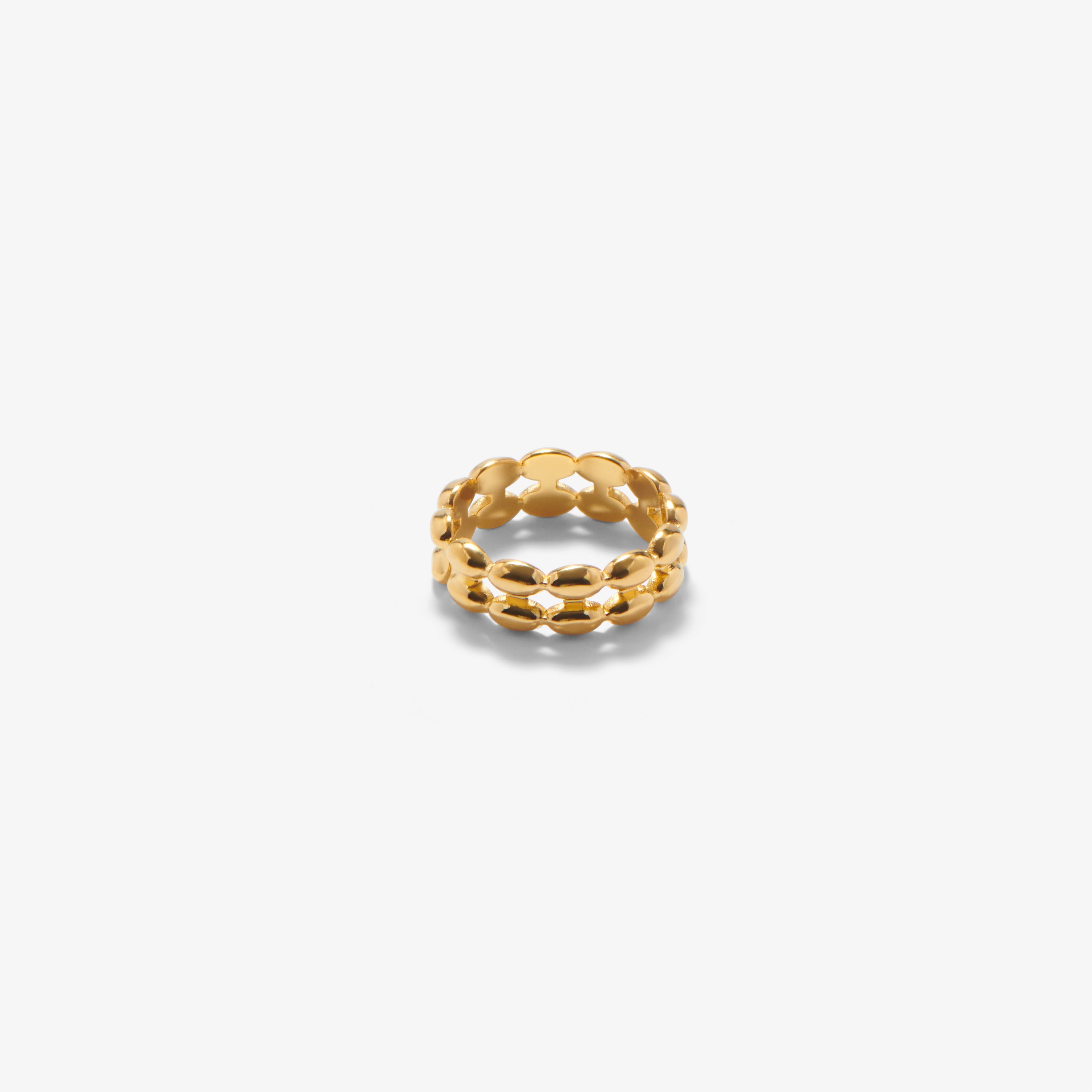 Twin Oval Bead Ring